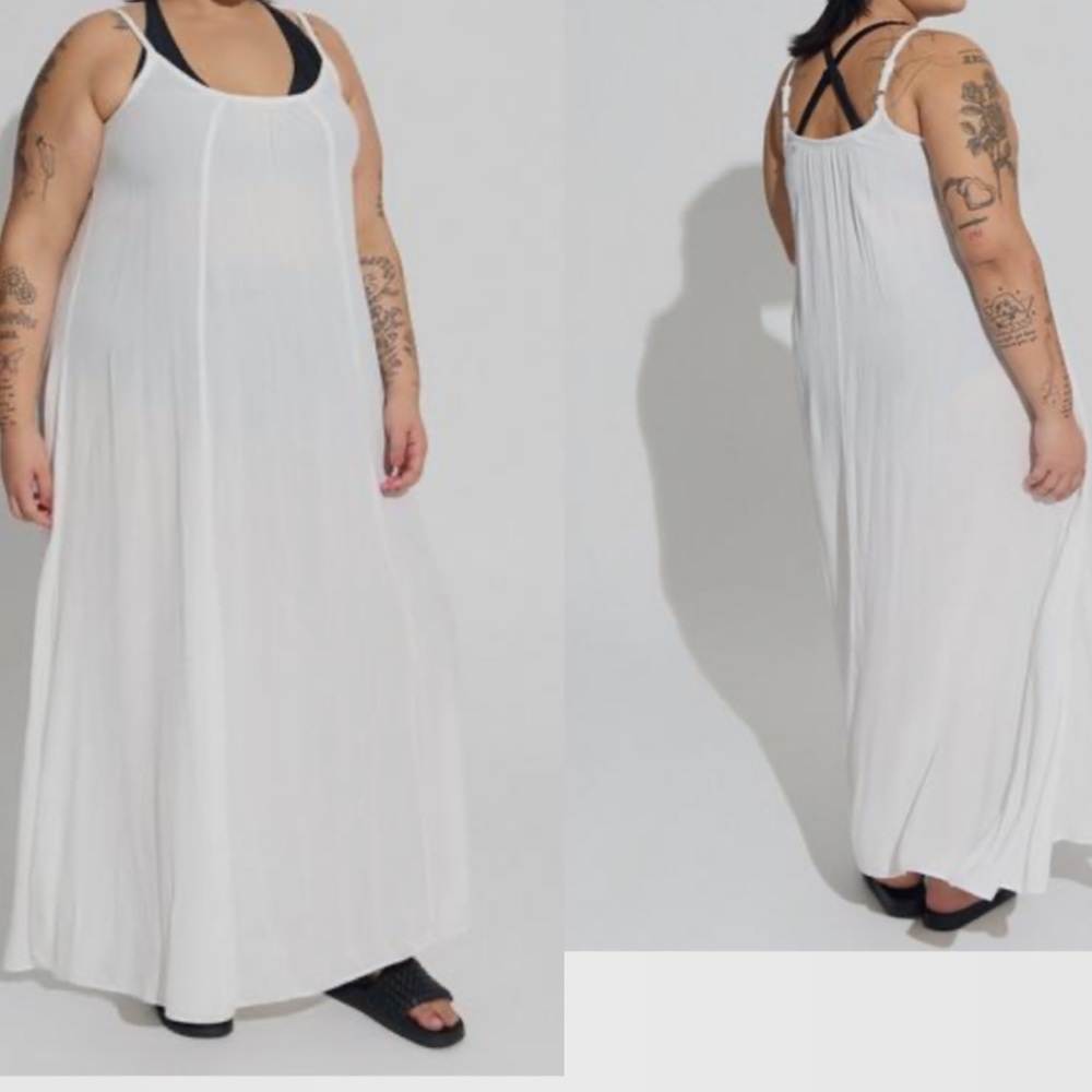 Torrid Maxi Gauze Beach Dress Swim Coverup